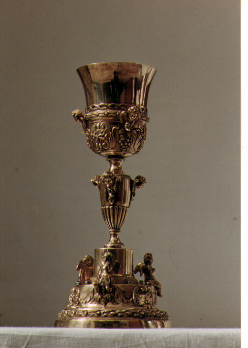 Simboli e strumenti della Passione (calice) - manifattura napoletana (sec. XIX)
