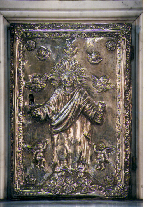 Cristo con simboli eucaristici (sportello di tabernacolo) - ambito napoletano (seconda metà sec. XIX)
