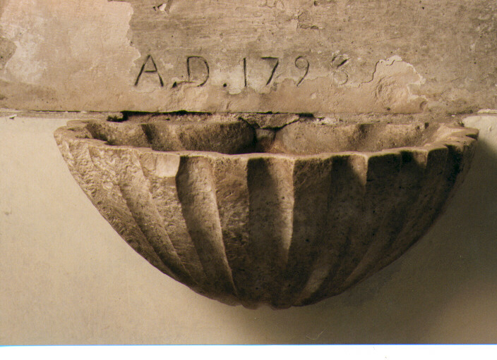 acquasantiera da parete - ambito Italia meridionale (sec. XIX)