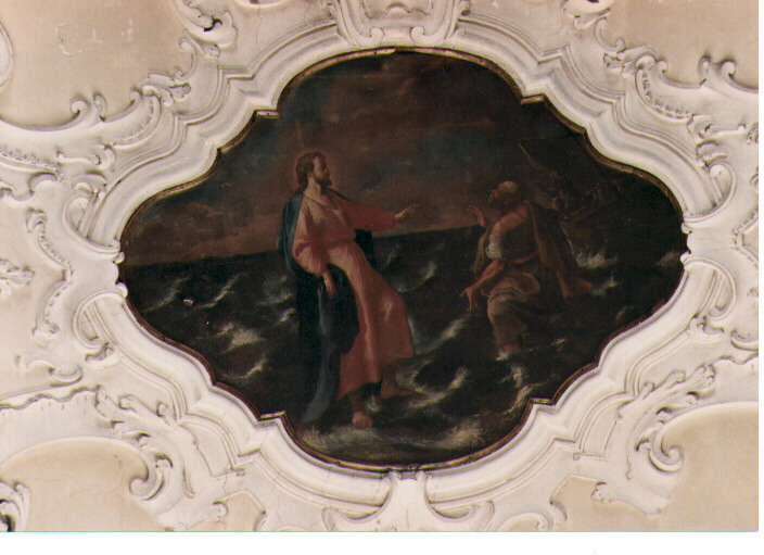 Cristo cammina sulle acque del lago di Tiberiade (?) (dipinto) - ambito Italia meridionale (seconda metà sec. XVIII)