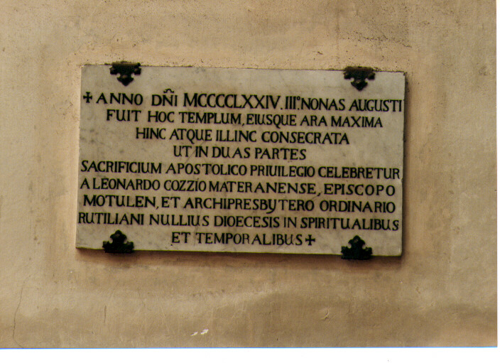 lapide commemorativa - ambito Italia meridionale (secc. XIV/ XVIII)