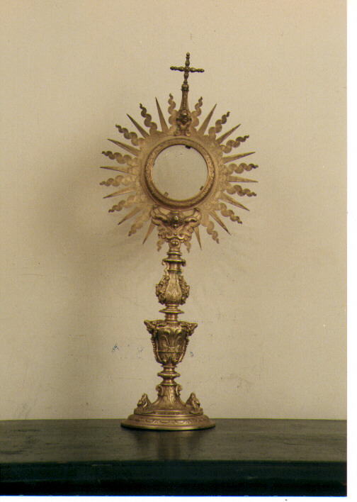 ostensorio - a raggiera - manifattura napoletana (fine/inizio secc. XVI/ XVII)