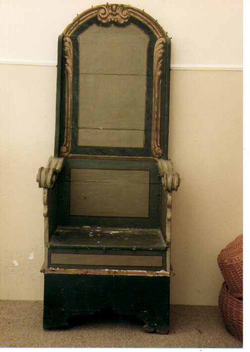 sedia - a braccioli - manifattura Italia meridionale (seconda metà sec. XIX)