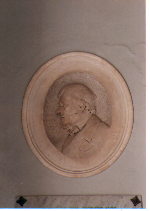 Gabriele De Sposati, ritratto d'uomo di profilo (decorazione plastica) - ambito Italia meridionale (sec. XIX)