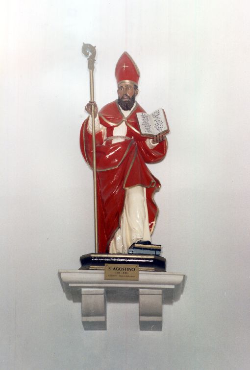 Sant'Agostino (statua) - manifattura Italia meridionale (secc. XVIII/ XIX)