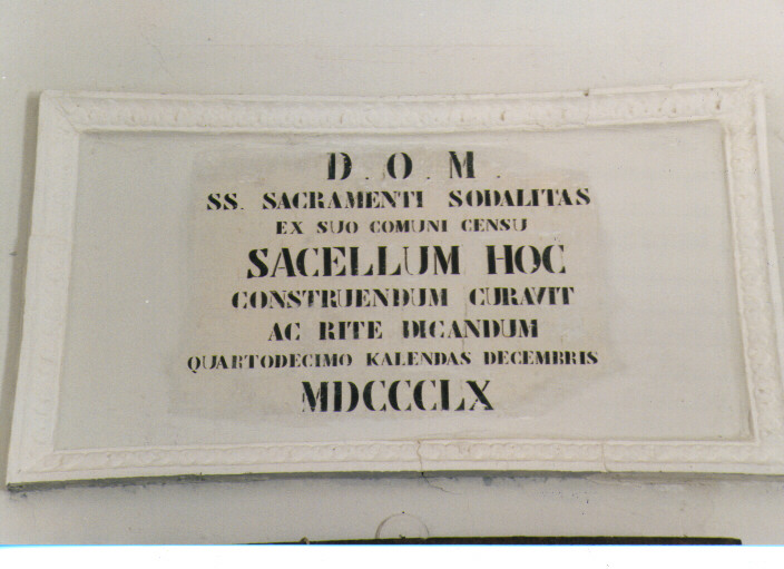 lapide - ambito Italia meridionale (sec. XIX)