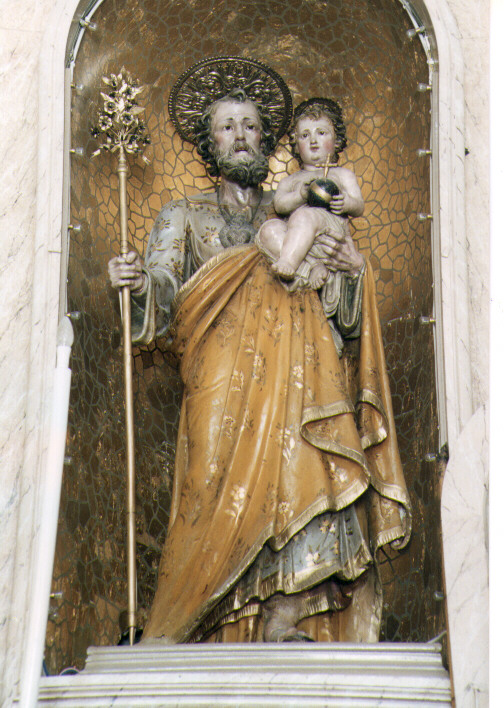 San Giuseppe e Gesù Bambino (statua) - ambito Italia meridionale (sec. XIX)