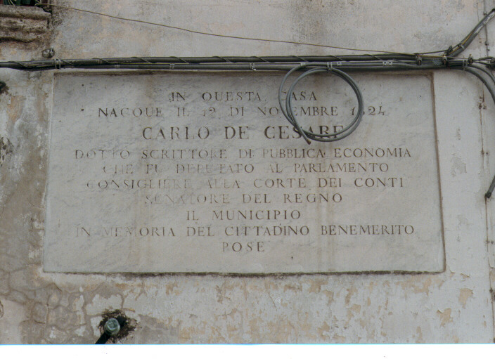 lapide documentaria - ambito Italia meridionale (fine/inizio secc. XIX/ XX)