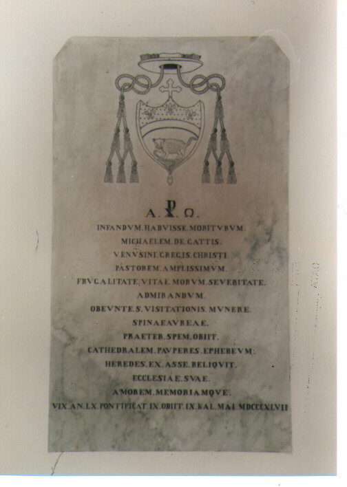 lapide tombale - manifattura Italia meridionale (sec. XIX)