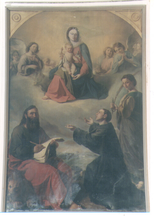 Madonna con Bambino e Angeli tra San Marco, Sant'Antonio da Padova e Sant'Apollonia (dipinto) - ambito Italia meridionale (prima metà sec. XIX)