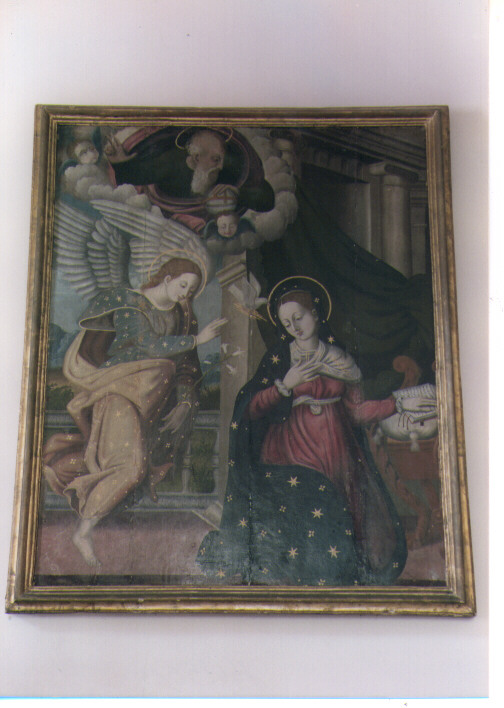 Annunciazione (dipinto) di Stabile Antonio (bottega) (sec. XVI)