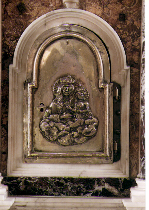 Madonna con Bambino (sportello di tabernacolo) - ambito Italia meridionale (secc. XIX/ XX)