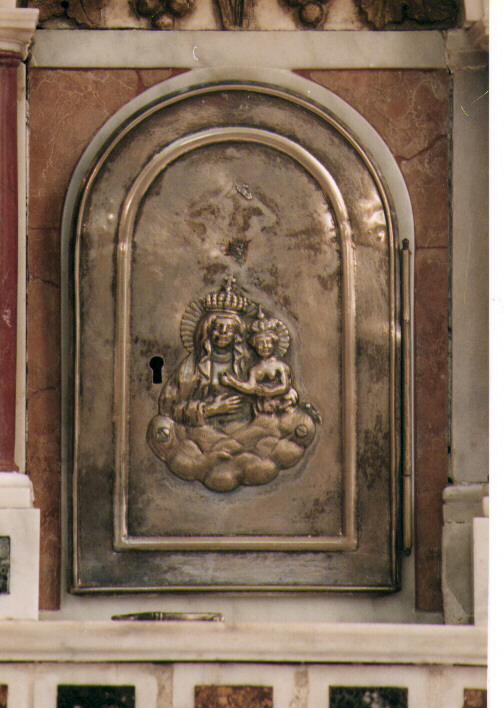 Madonna con Bambino (sportello di tabernacolo) - ambito pugliese (prima metà sec. XX)