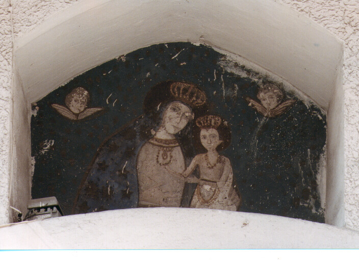 Madonna con Bambino e angeli (dipinto) - ambito Italia meridionale (seconda metà sec. XIX)