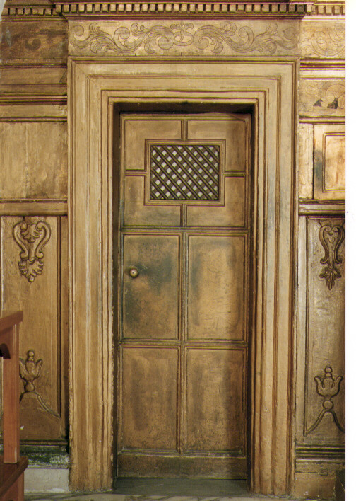 mostra di porta, serie - ambito francescano (metà sec. XVII)