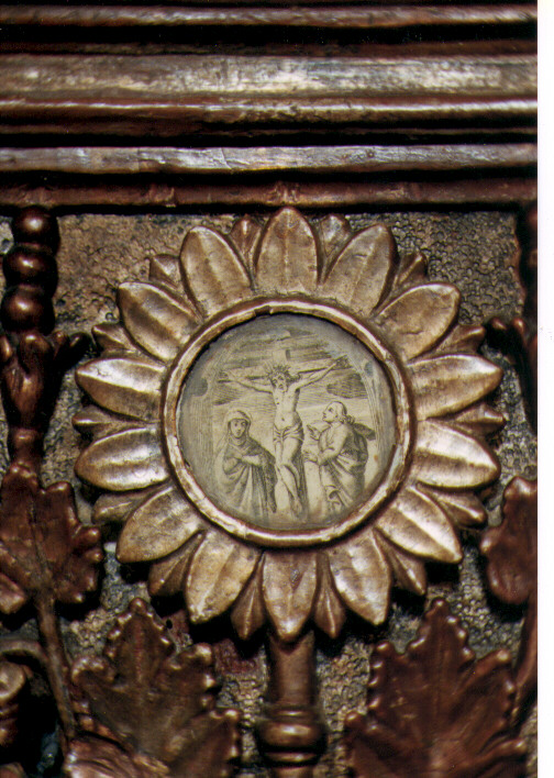 crocifissione di Cristo con la Madonna, San Giovanni Evangelista, Stephato n e Longino (dipinto) di fra' Giacomo da San Vito (metà sec. XVII)