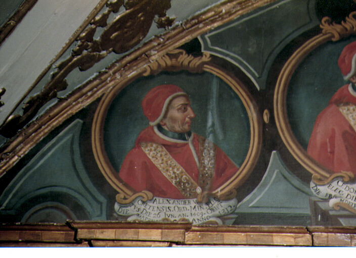 ritratto di papa Alessandro V (dipinto) di Conversi Giuseppe (sec. XVIII)