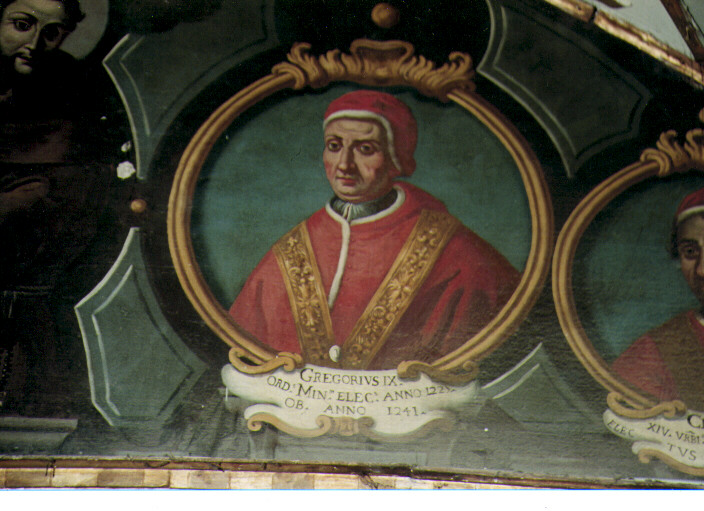 ritratto di papa Gregorio IX (dipinto) di Conversi Giuseppe (sec. XVIII)