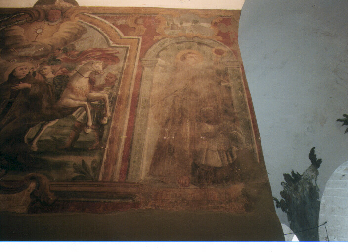 Sant'Antonio da Padova e il trionfo dell'eucarestia (?), Sant'Antonio da Padova, San Giacomo della Marca (dipinto) di Conversi Giuseppe (sec. XVIII)