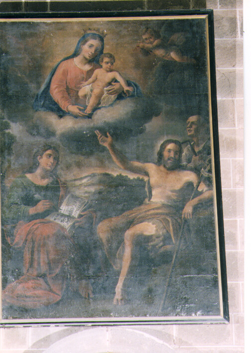 Madonna con Bambino San Giovanni Evangelista e San Giovanni Battista (dipinto) - ambito Italia meridionale (prima metà sec. XVII)