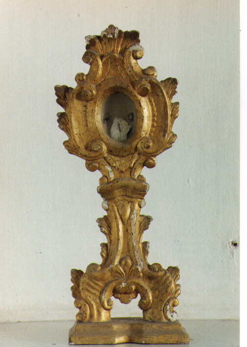 reliquiario - a ostensorio, serie - ambito salentino (secc. XVIII/ XIX)