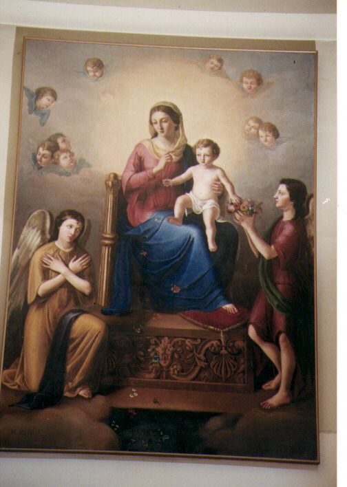 Madonna con Bambino e angeli (dipinto) di Zito Nicola (seconda metà sec. XIX)