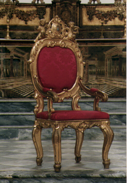 sedia - a braccioli - ambito Italia meridionale (sec. XIX)