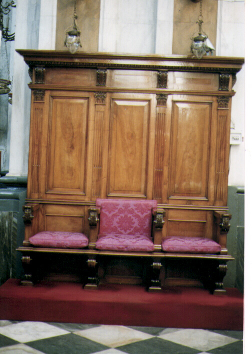 stalli del coro, serie - manifattura Italia meridionale (seconda metà sec. XIX)