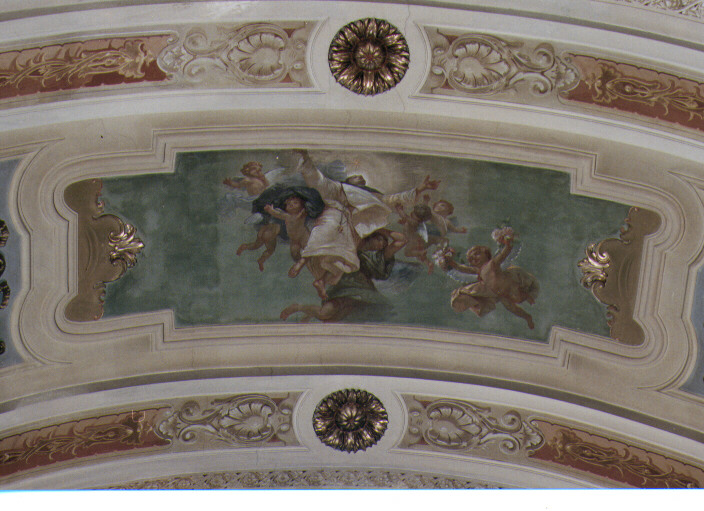 Gloria di San Domenico (dipinto) di Lanave Antonio (primo quarto sec. XX)