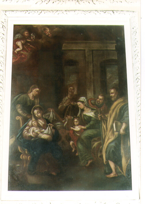 Sacra Famiglia con Sant'Anna, San Gioacchino, San Giovannino, Sant'Elisabe tta e San Zaccaria (dipinto) - ambito salentino (prima metà sec. XVIII)