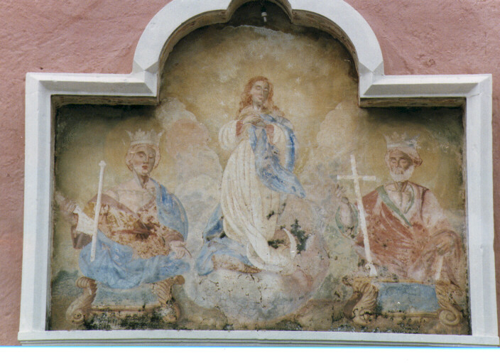 Immacolata con i Santi Filippo e Giacomo (dipinto) - ambito salentino (fine/inizio secc. XIX/ XX)