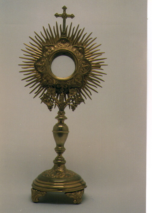 ostensorio - a raggiera - ambito Italia meridionale (fine/inizio secc. XIX/ XX)