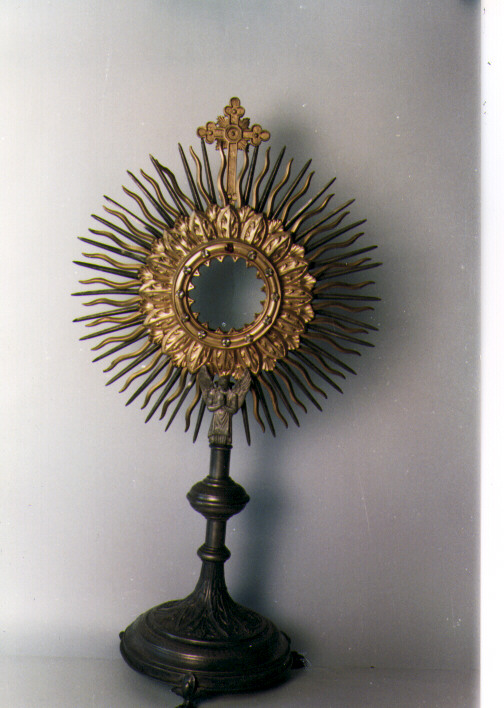 ostensorio - a raggiera - ambito Italia meridionale (primo quarto sec. XX)