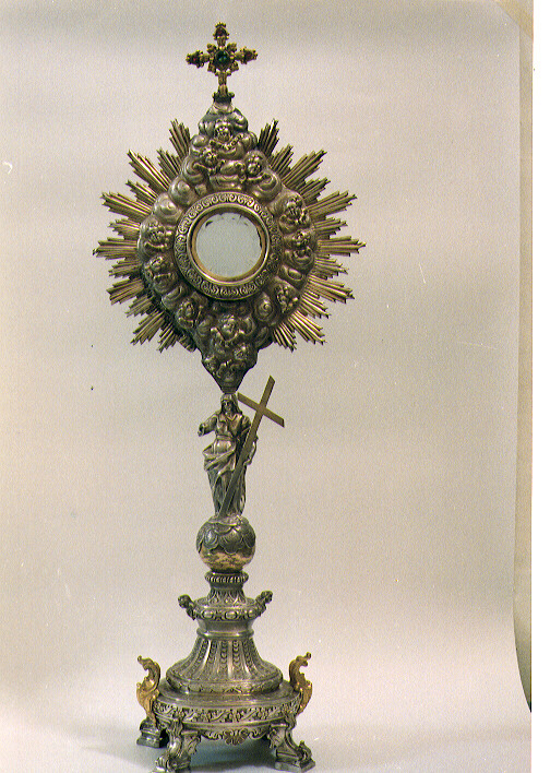 ostensorio - a raggiera - ambito napoletano (sec. XIX)