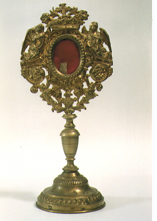 reliquiario - a ostensorio - ambito Italia meridionale (inizio sec. XX)