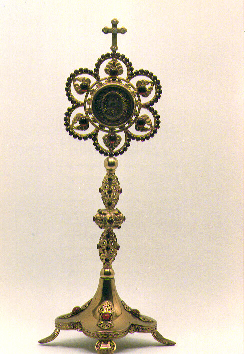 reliquiario - a ostensorio - ambito Italia meridionale (primo quarto sec. XX)