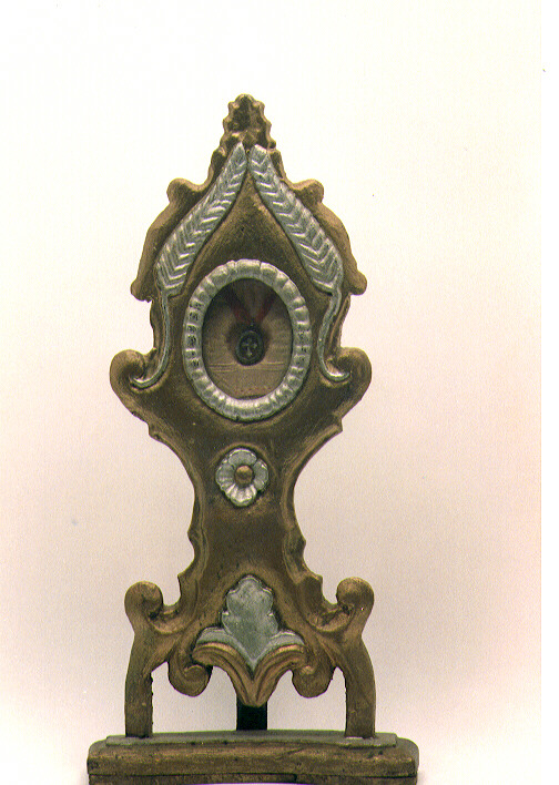 reliquiario - a ostensorio - ambito Italia meridionale (ultimo quarto sec. XIX)