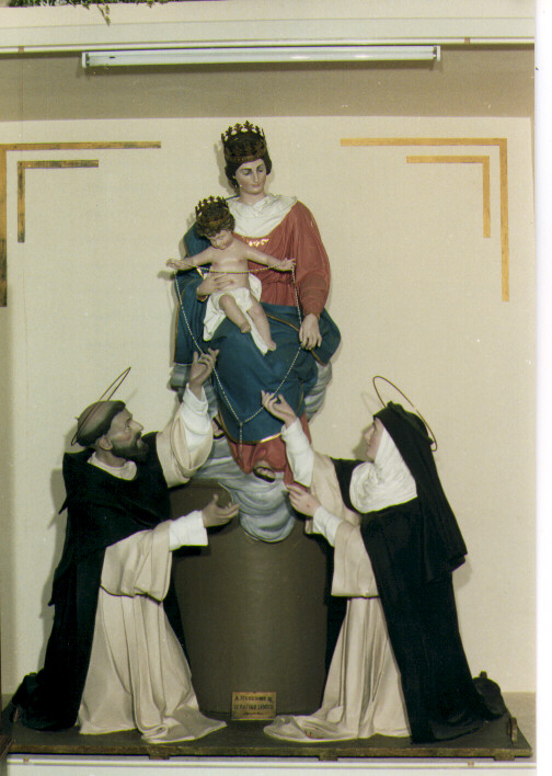 Madonna del Rosario con San Domenico e Santa Rita (gruppo scultoreo) - ambito salentino (seconda metà sec. XIX)