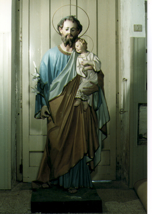 San Giuseppe e Gesù Bambino (statua) - ambito salentino (sec. XIX)