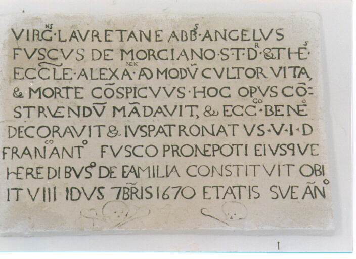 lapide - ambito salentino (sec. XVII)