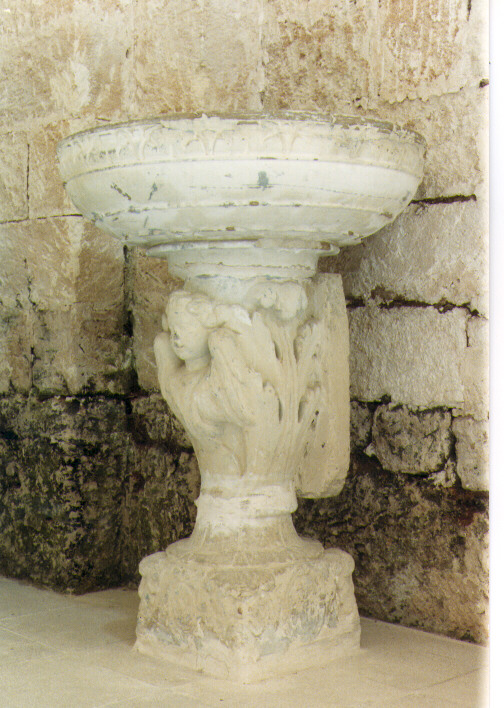 acquasantiera - ambito salentino (ultimo quarto sec. XVII)