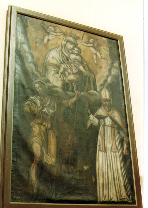 Madonna con Bambino, San Giovanni e San Biagio (?) (dipinto) - ambito salentino (metà sec. XVII)