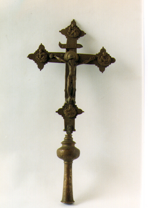 croce processionale - ambito salentino (seconda metà sec. XIX)