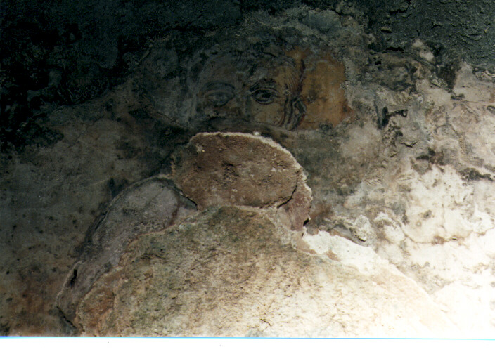 Santo (dipinto, frammento) - ambito pugliese (ultimo quarto sec. XIV)