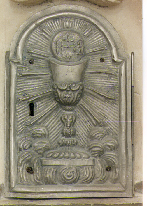 Ostensorio (sportello di tabernacolo) - ambito salentino (sec. XIX)