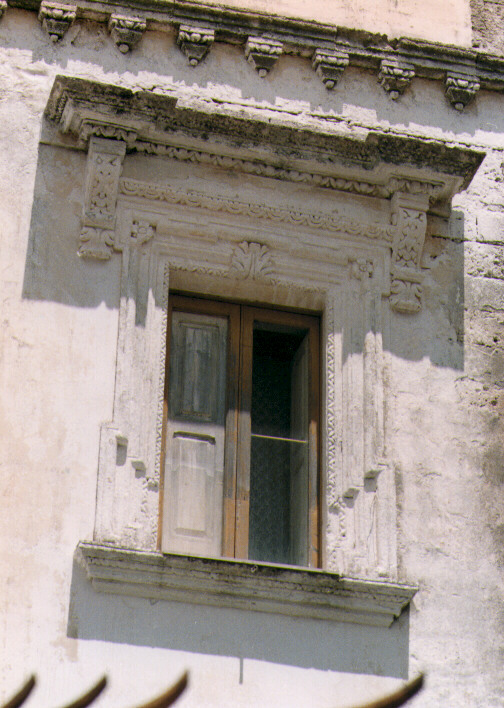 mostra di finestra, serie - ambito salentino (sec. XVII)