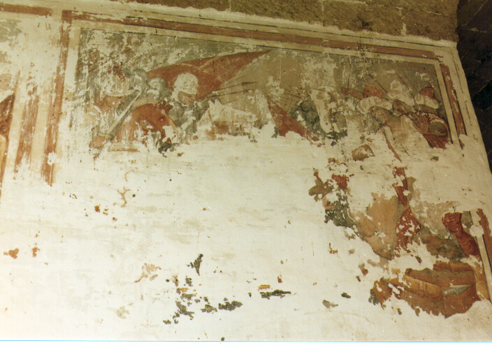 scena di battaglia (dipinto, elemento d'insieme) - ambito pugliese (fine/inizio secc. XVII/ XVIII)