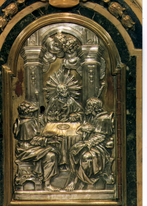 cena in Emmaus (sportello di tabernacolo) - ambito napoletano (seconda metà sec. XVIII)