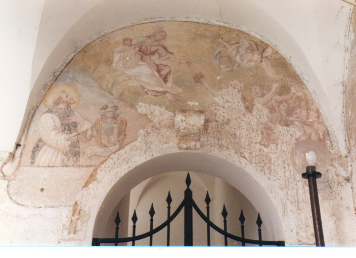 Madonna del Carmelo, anime purganti e San Leonardo (dipinto, complesso decorativo) - ambito Italia meridionale (primo quarto sec. XVIII)