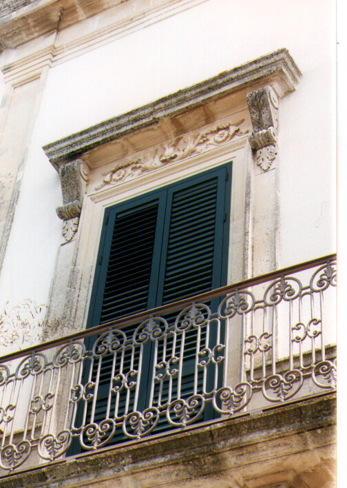 mostra di portafinestra, serie - ambito salentino (fine/inizio secc. XIX/ XX)